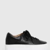 Belle & Bloom Just A Dream Croc Leather Sneaker - Black Fashion