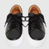 Belle & Bloom Just A Dream Croc Leather Sneaker - Black Fashion