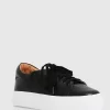 Belle & Bloom Just A Dream Croc Leather Sneaker - Black Fashion