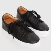 Belle & Bloom Just A Dream Croc Leather Sneaker - Black Fashion