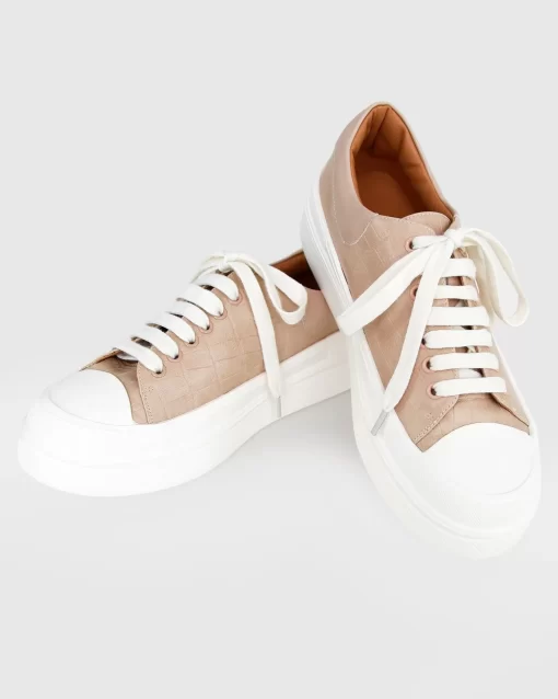 Belle & Bloom Just A Dream Croc Leather Sneaker - Blush Best