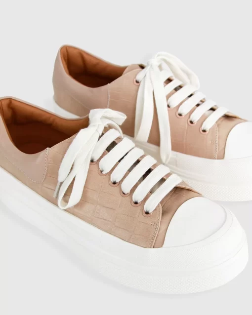 Belle & Bloom Just A Dream Croc Leather Sneaker - Blush Best