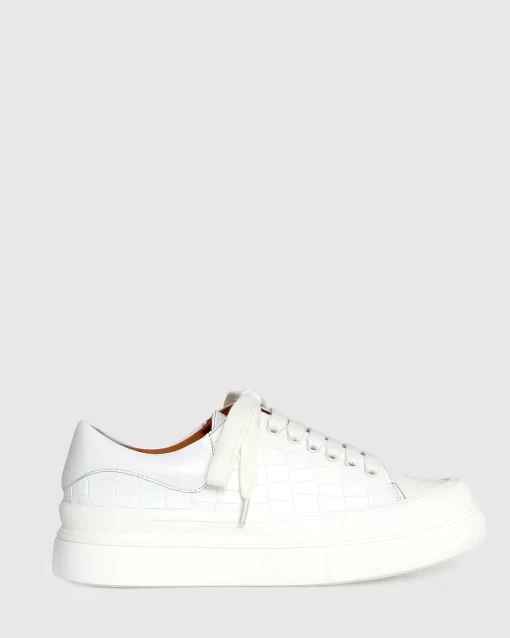 Belle & Bloom Just A Dream Croc Leather Sneaker - White Best