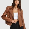 Belle & Bloom Just Friends Leather Jacket - Brown Discount