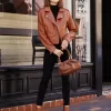 Belle & Bloom Just Friends Leather Jacket - Brown Sale