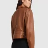 Belle & Bloom Just Friends Leather Jacket - Brown Discount