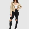 Belle & Bloom Just Friends Leather Jacket - Sand Store