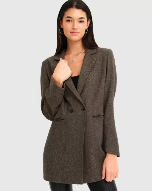 Belle & Bloom Kensington Oversized Coat - Brown Store