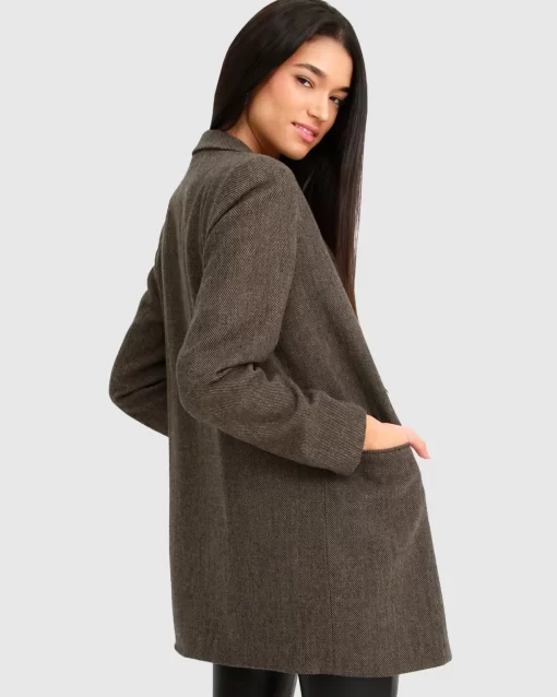 Belle & Bloom Kensington Oversized Coat - Brown Fashion