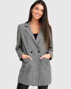 Belle & Bloom Kensington Oversized Coat - Grey Hot