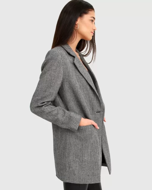 Belle & Bloom Kensington Oversized Coat - Grey Hot