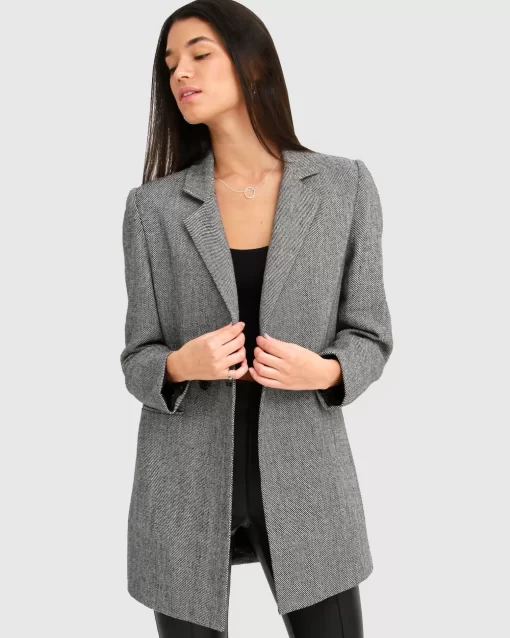 Belle & Bloom Kensington Oversized Coat - Grey Hot