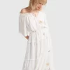 Belle & Bloom La Femme Tiered Maxi Dress - White Shop