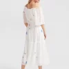 Belle & Bloom La Femme Tiered Maxi Dress - White Shop