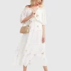 Belle & Bloom La Femme Tiered Maxi Dress - White Shop