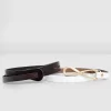 Belle & Bloom Leather Tie Belt 2 Pack - White / Espresso Hot