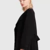 Belle & Bloom Let Me Go Collarless Coat - Black Cheap