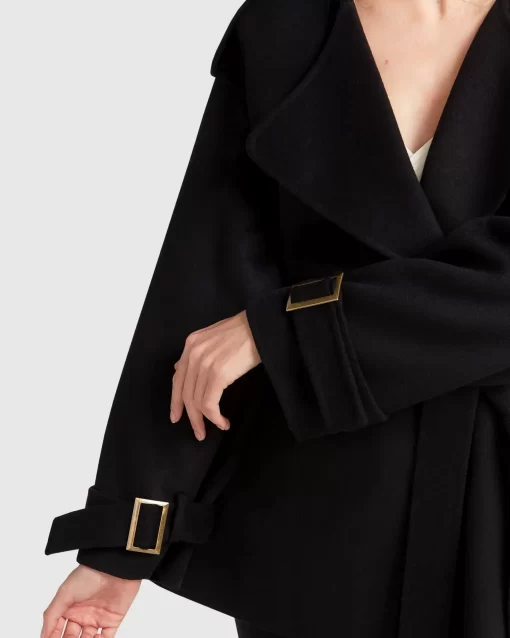 Belle & Bloom Let Me Go Collarless Coat - Black Cheap