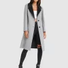 Belle & Bloom Lexington Two-Tone Wool Blend Coat - Grey Hot