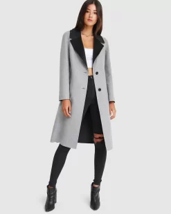 Belle & Bloom Lexington Two-Tone Wool Blend Coat - Grey Hot