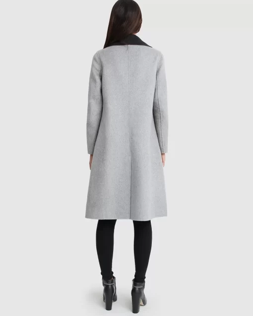 Belle & Bloom Lexington Two-Tone Wool Blend Coat - Grey Hot