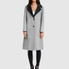 Belle & Bloom Lexington Two-Tone Wool Blend Coat - Grey Hot