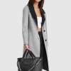 Belle & Bloom Lexington Two-Tone Wool Blend Coat - Grey Hot