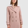 Belle & Bloom Liberty Sherpa Collar Wool Blend Coat - Blush Clearance