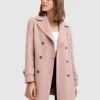 Belle & Bloom Liberty Sherpa Collar Wool Blend Coat - Blush Clearance