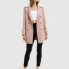 Belle & Bloom Liberty Sherpa Collar Wool Blend Coat - Blush Clearance