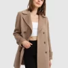 Belle & Bloom Liberty Sherpa Collar Wool Blend Coat - Oat Shop