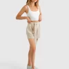 Belle & Bloom Limitless Belted Shorts - Natural Flash Sale