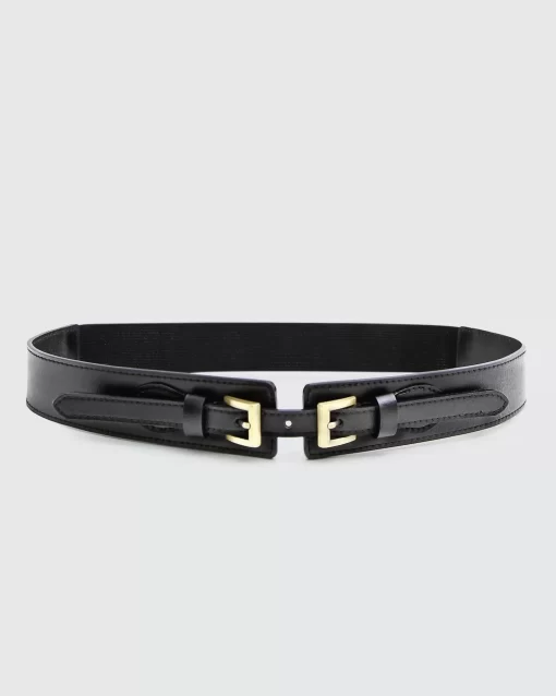 Belle & Bloom London Fog Leather Waist Belt - Black Best Sale