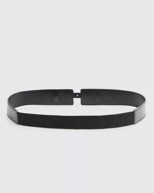 Belle & Bloom London Fog Leather Waist Belt - Black Best Sale