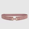 Belle & Bloom London Fog Leather Waist Belt - Blush Cheap