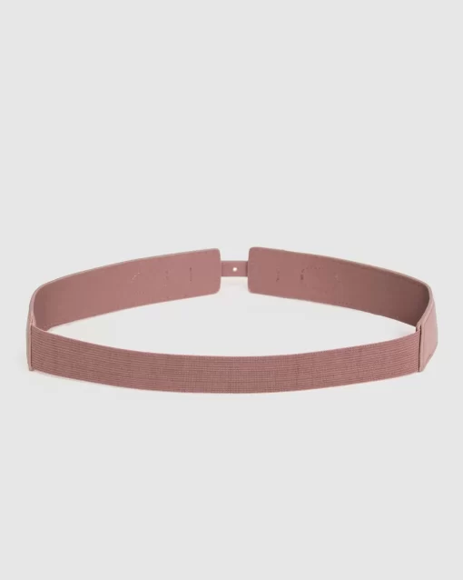 Belle & Bloom London Fog Leather Waist Belt - Blush Cheap