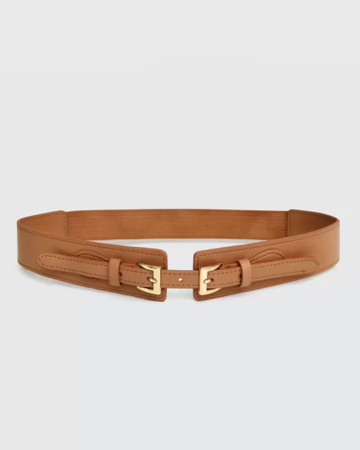 Belle & Bloom London Fog Leather Waist Belt - Brown Best