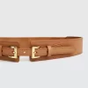 Belle & Bloom London Fog Leather Waist Belt - Brown Best