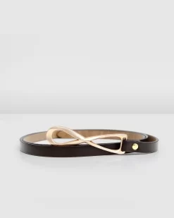 Belle & Bloom London Mood Leather Tie Belt - Black Best