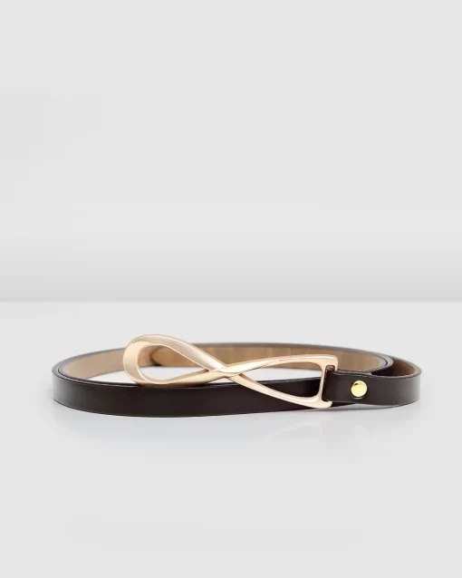 Belle & Bloom London Mood Leather Tie Belt - Black Sale