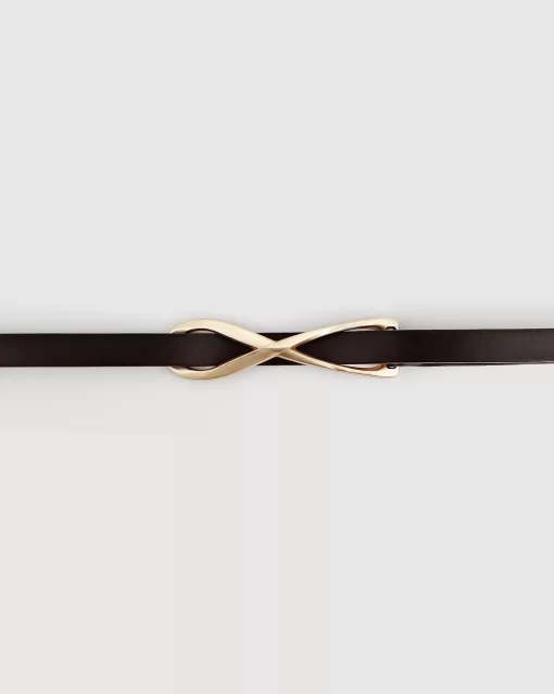 Belle & Bloom London Mood Leather Tie Belt - Black Best