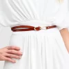 Belle & Bloom London Mood Leather Tie Belt - Brown Shop