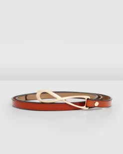 Belle & Bloom London Mood Leather Tie Belt - Brown Shop