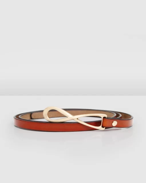 Belle & Bloom London Mood Leather Tie Belt - Brown Online