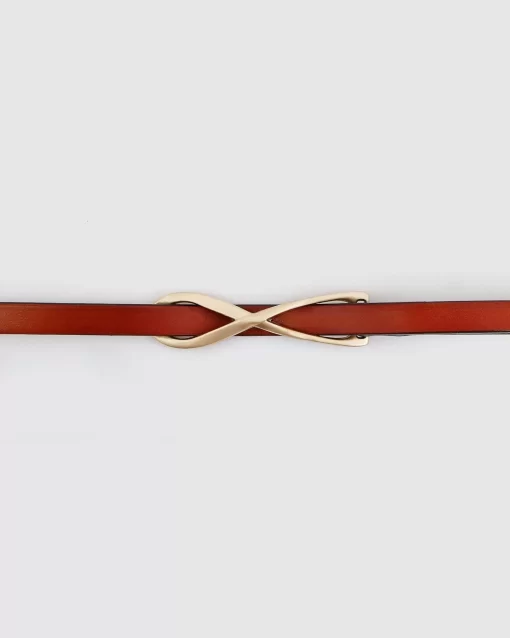 Belle & Bloom London Mood Leather Tie Belt - Brown Shop