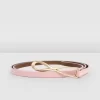 Belle & Bloom London Mood Leather Tie Belt - Pink Cheap