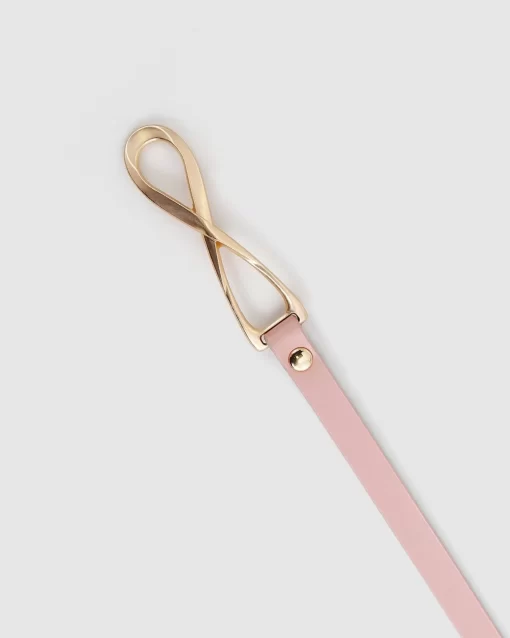 Belle & Bloom London Mood Leather Tie Belt - Pink Cheap