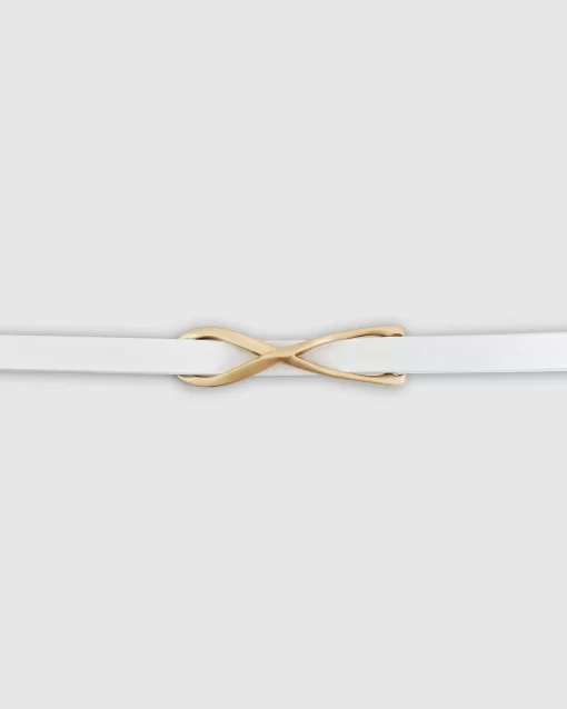 Belle & Bloom London Mood Leather Tie Belt - White Best Sale