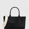 Belle & Bloom Long Way Home Woven Tote - Black Store