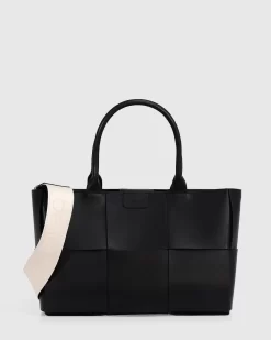 Belle & Bloom Long Way Home Woven Tote - Black Store